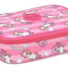 Estojo Escolar Infantil Para Meninas Com Divisória Para Lápis