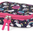 Estojo Escolar Infantil Para Meninas Com Divisória Para Lápis