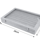 Estojo Porta Joias Tampa De Vidro Divisórias E Penduradores D