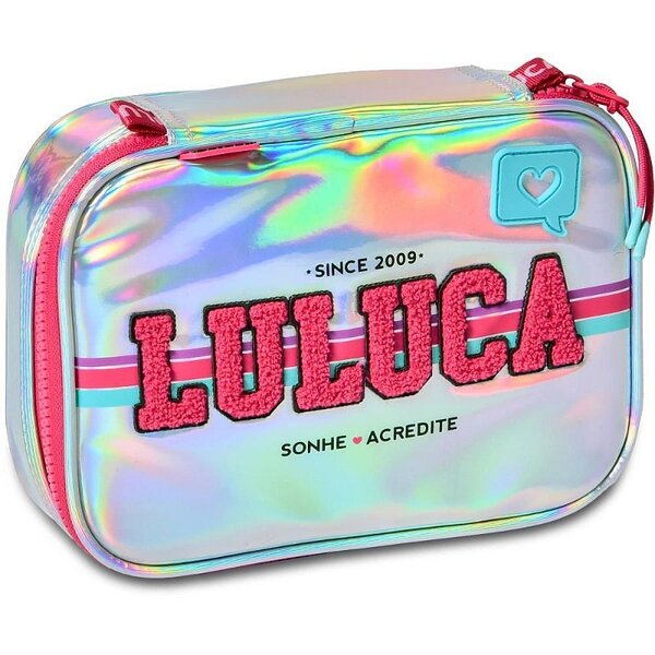 Estojo Tecido Luluca Holográfica P/36 Lápis