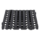 Estrado 50x50x4,5cm Preto Plástico Impallets