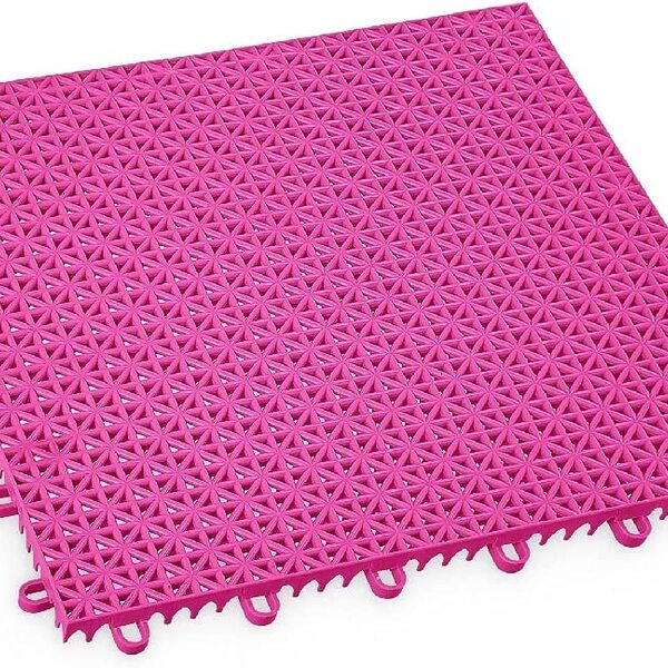 Estrado Plástico Encaixável Modular Link Piso Rosa 30x30 1.08