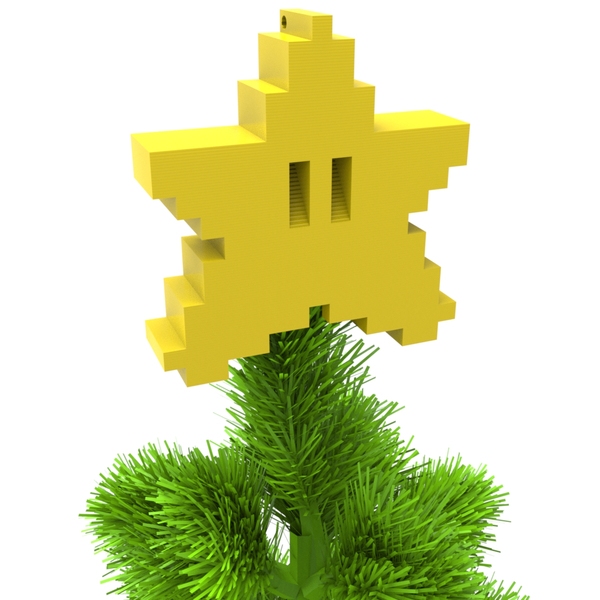 Estrela Enfeite Natalino Temática Gamer Para Árvore De Natal