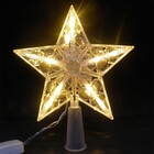 Estrela Pisca Pisca 10 Leds Branco Quente Ponteira Arvore De