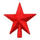 Estrela Ponteira De Árvore De Natal Vermelha 15cm - Casambien