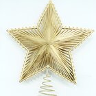 Estrela Topo Árvore De Natal Decorativa Dourado Luxo 24cm