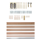 Estrutura Para Porta de Correr Decorada Madeira Eucalipto 2,1x0,92m Cruzeiro