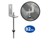 Estrutura Suporte Fixa Linha C Placa Painel Solar Inox Telha