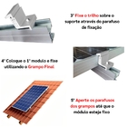 Estrutura Suporte Fixador Linha C Placa Painel Solar Alumínio