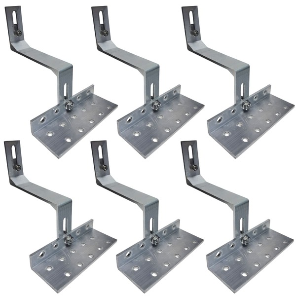 Estrutura Suporte Fixador Linha C Placa Painel Solar Inox Par