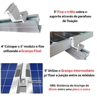 Estrutura Suporte Fixador Linha C Placa Painel Solar Inox Par