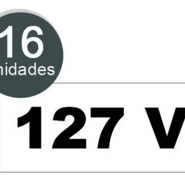 Etiqueta 127 Auto Adesiva Para Tomadas Placa Cartela Com 16 P