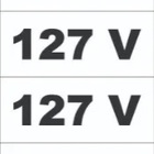 Etiqueta 127 Auto Adesiva Para Tomadas Placa Cartela Com 16 P