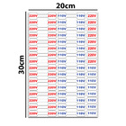 Etiqueta Adesivo De Voltagem 110v E 220v Tomadas E Cabos