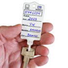 Etiqueta De Identificação Chaves De Veículos - Azul Clara Com