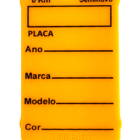Etiqueta De Identificação Chaves De Veículos - Laranja Com 20