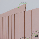 Eva Rodapé Acabamento Painel Ripado Laminado 2,5m Play Rosa+