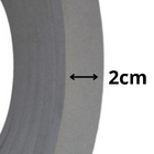 Eva Rodape Acabamento Ripado 2cm Autocolante Cinza 2,5m