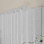 Eva Rodapé Acabamento Ripado Laminado 2,5m - Urban White