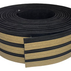 Eva Rodape Ripado Laminado Acabamento Madeirado Preto - 10m