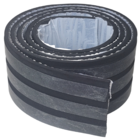 Eva Rodape Ripado Laminado Acabamento Marmo Preto - 10m