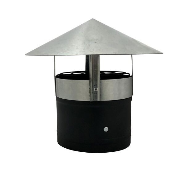 Exaustor 200mm Com Chapéu Chinês Galvanizado Para Coifa Chami