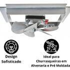 Exaustor 27cm Ventimais Bivolt Duto Quadrado P/ Churrasqueira