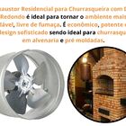 Exaustor 27cm Ventimais Bivolt Duto Redondo P/ Churrasqueira