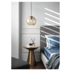 Exclusivo Pendente De Vidro Ambar Em Formato De Bola 25 Cm