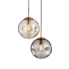 Exclusivo Pendente De Vidro Em Formato De Bola 25 Cm Ambar