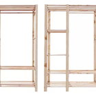 Expositor Armário Duplo Pinus De Madeira + Arara Para