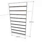 Expositor Canaletado Amad. Claro Altura 120cm X 60 Cm