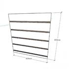 Expositor Canaletado Branco Texturizado Altura 60cm X 60 Cm