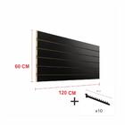 Expositor Canaletado Preto 60cm X 120cm10 Ganchos Rt 40cm