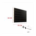 Expositor Canaletado Preto 60cm X 60cm20 Ganchos 20cm