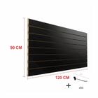 Expositor Canaletado Preto 90cm P 120cm50 Ganchos 20cm