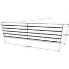 Expositor Canaletado Preto Texturizado Altura 60cm X 240cm