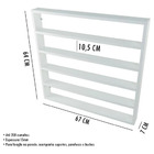 Expositor Organizador De Esmalte Branco C/ Mesa Manicure Kit