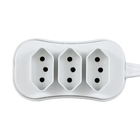 Extensão 3 Tomadas 3 Metros Branco Lexman