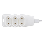 Extensão Elétrica 3 Tomadas com Cabo Paralelo 1,5Metros 2x0,75mm Branco Megatron