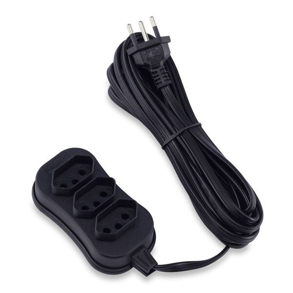 Extensao 5m Bivolt Slim Force Line Preto 180200254