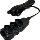 Extensao Cabo Pp Plano 3x0,75 3 Metros Preta 57