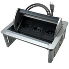 Extensão Caixa De Tomada Embutir Com Tampa Alumínio 3 Tomadas