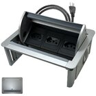 Extensão Caixa De Tomada Embutir Com Tampa Alumínio 3 Tomadas