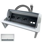 Extensão Caixa De Tomada Embutir Com Tampa Alumínio 3 Tomadas