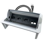 Extensão Caixa De Tomada Embutir Com Tampa Alumínio 3 Tomadas