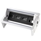 Extensão Caixa De Tomada Embutir Com Tampa Alumínio 3 Tomadas