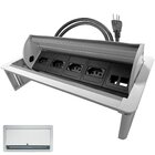 Extensão Caixa De Tomada Embutir Com Tampa Alumínio 4 Tomadas