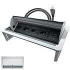 Extensão Caixa De Tomada Embutir Com Tampa Alumínio 4 Tomadas