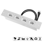 Extensão Caixa De Tomada Embutir Em Aço 4 Tomadas 10a Brasil